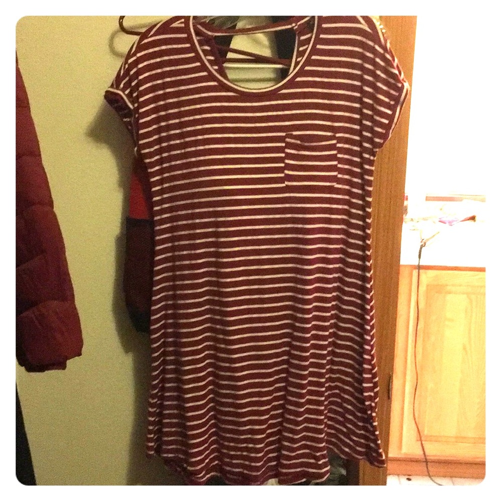 Red shift dress